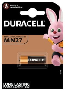 Bateria do pilota samochodowego Duracell A27